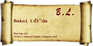 Beksi Léda névjegykártya